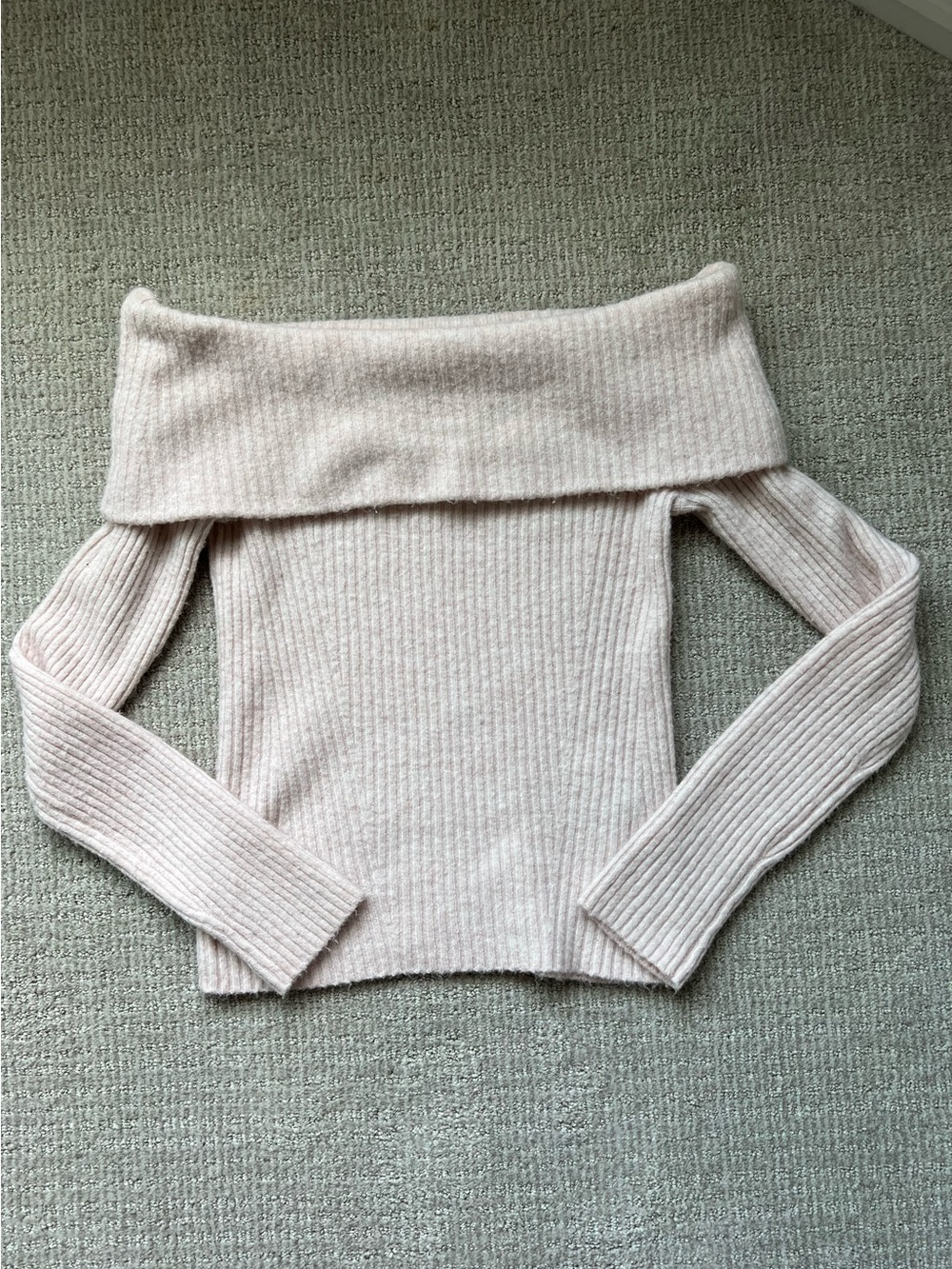 Pink Off the Shoulder Sweater